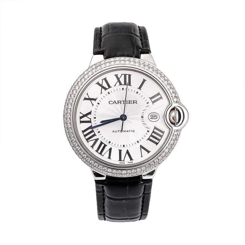 【二手95新】卡地亚蓝气球w69016z4自动机械精钢后镶钻奢侈品男士手表