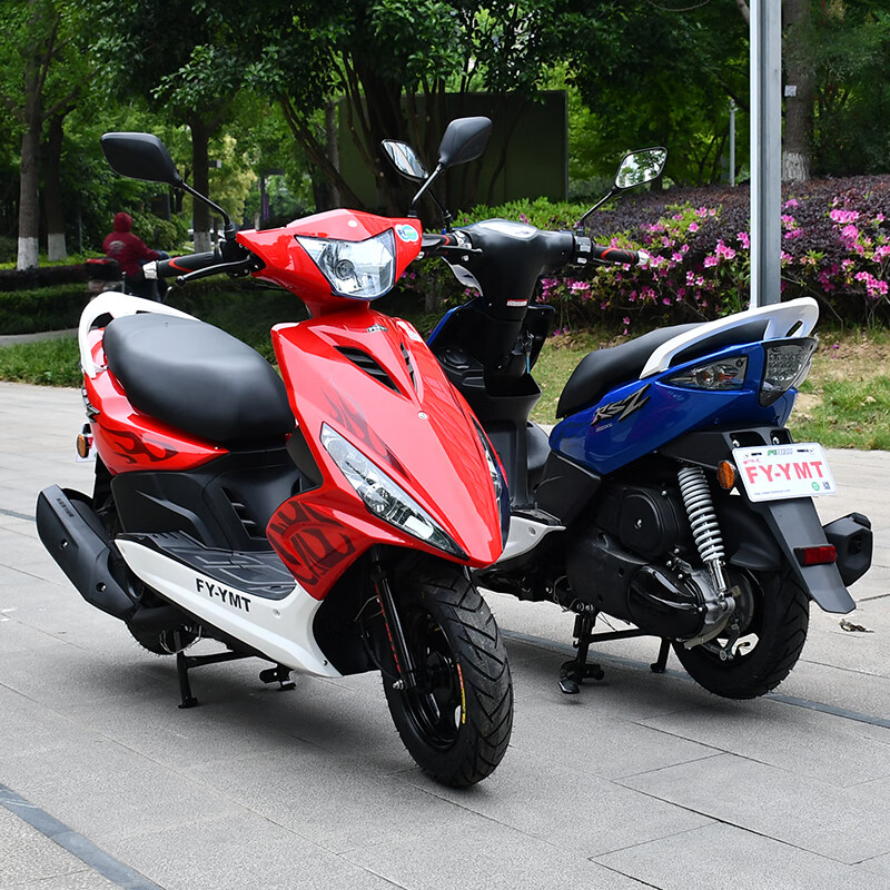 飞鹰摩托车踏板车国三鬼火rs100台湾整车助力小绵羊小公主雅马哈国四