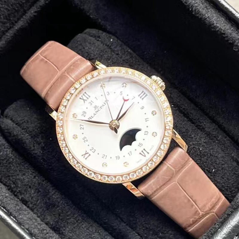 [二手99新]未使用宝珀经典系列6106-2987-55a自动机械镶钻女士腕表