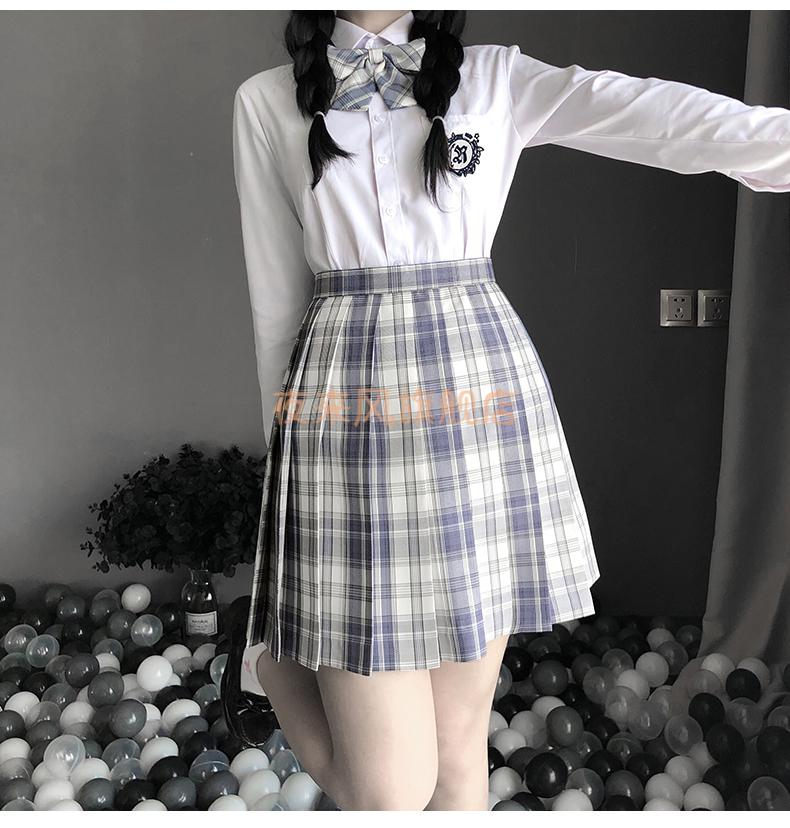兔缝缝jk制服兔缝缝日系制服百褶格裙学生服学院套装套温柔一刀裙43cm