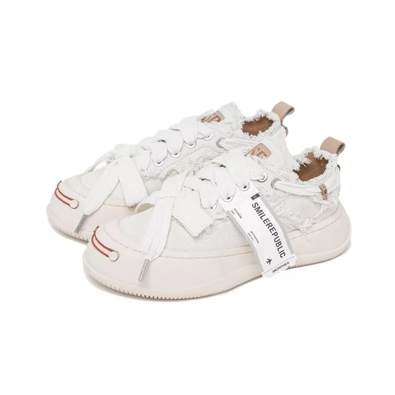 孖佑smilerepublic旗舰正款檀健次同款帆布鞋sr乞丐鞋开口笑男女鞋子