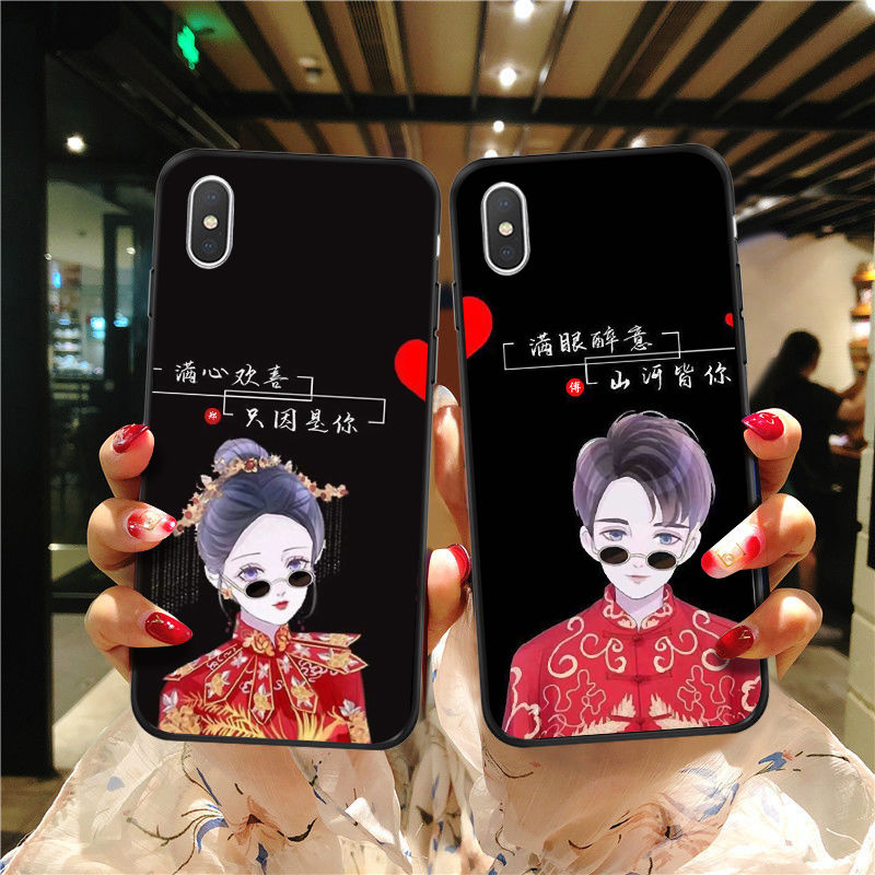 祉鹿 情侣手机壳来图定制适用于vivos5/s6华为nova7 pro苹果11oppoa9