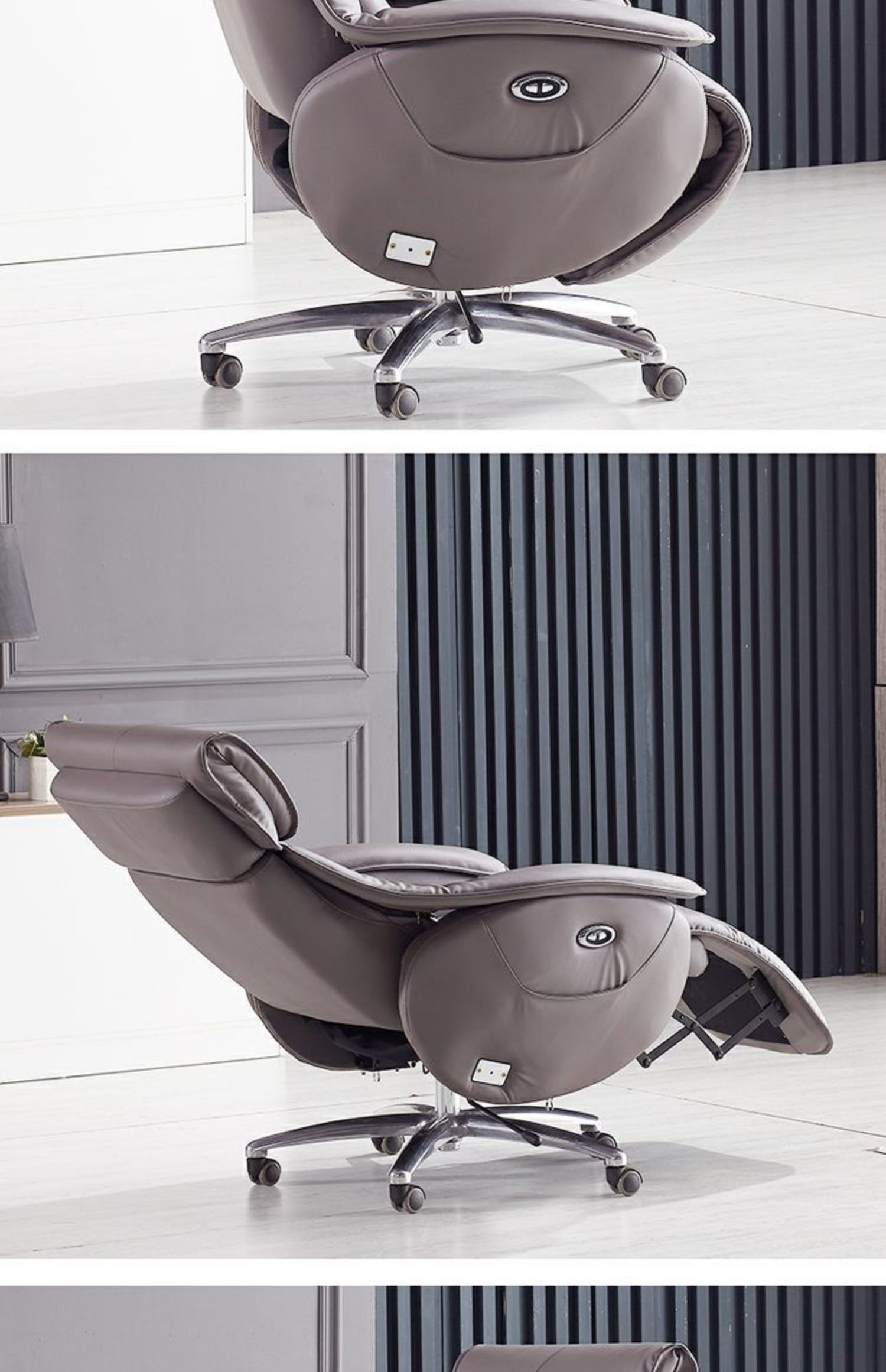 mev品牌老板椅电动可躺电脑椅办公椅总裁椅真皮转椅升降头层牛皮大班