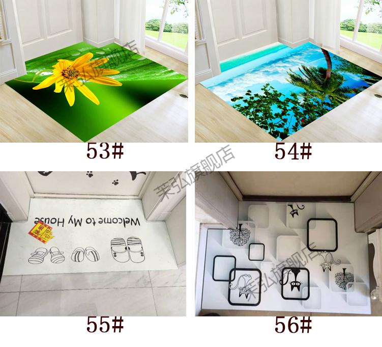 2021新款钢化玻璃地垫脚垫门垫地踏脚踏免洗欧式定制入户门家用防滑