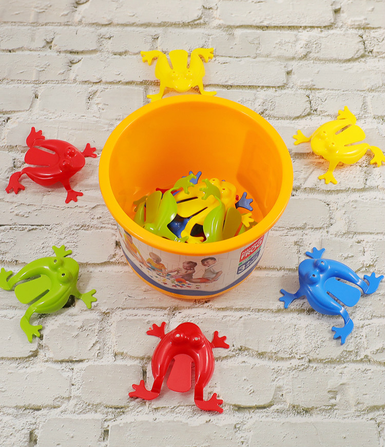 蛙塑料弹跳蛤蟆儿童8090后怀旧玩具 桶装青蛙跳跳【12只青蛙】【图片