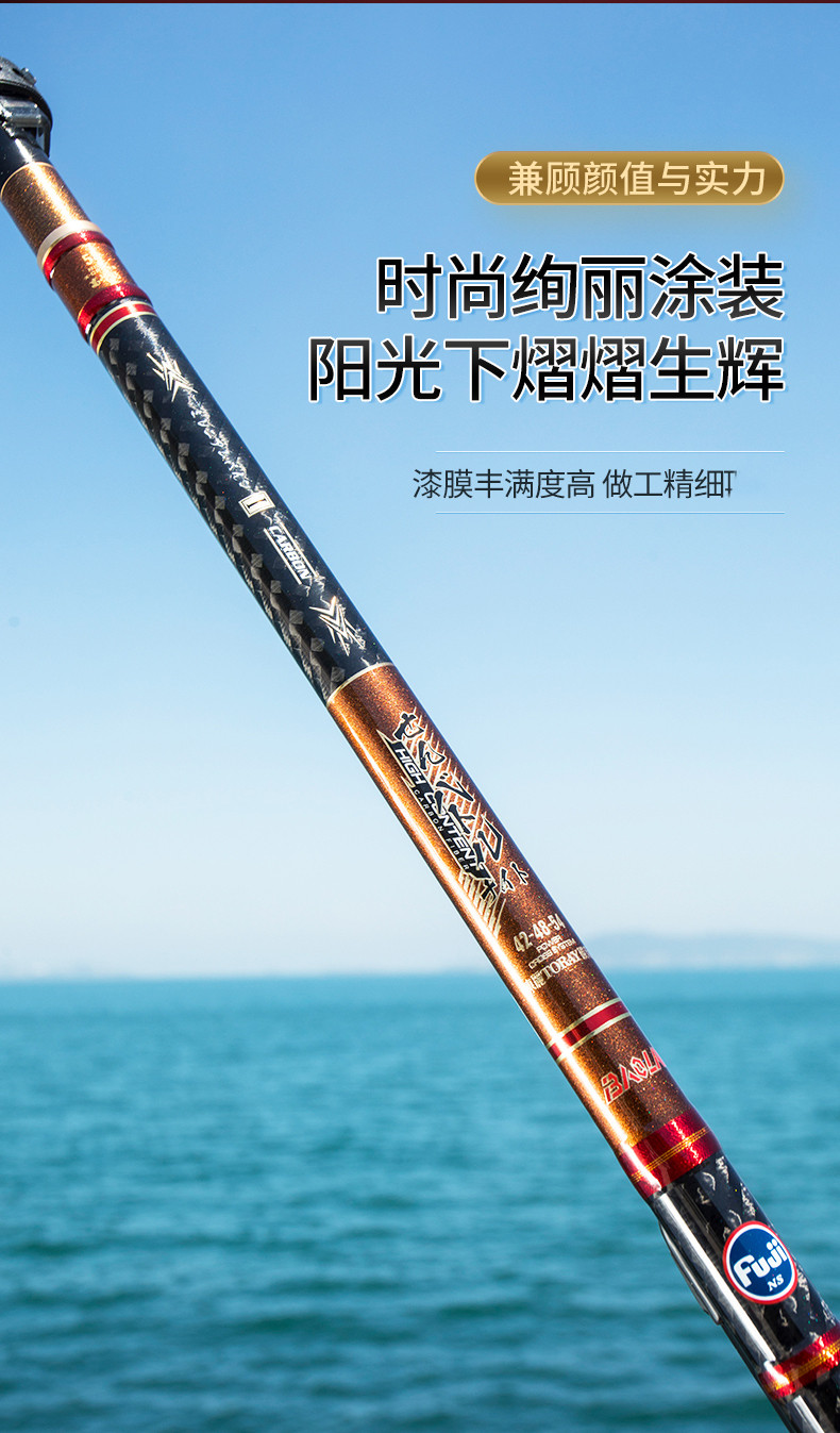 日本进口碳素经典19调谷麦竿逗钓竿三定位前打竿超轻超硬不剪线盘车竿