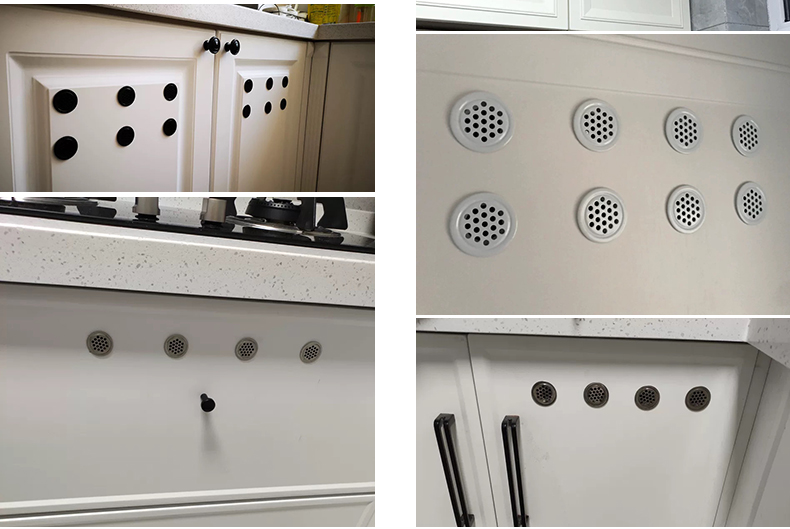 不锈钢鞋柜透气孔盖榻榻米衣柜通风孔散热孔橱柜透气孔装饰盖圆形