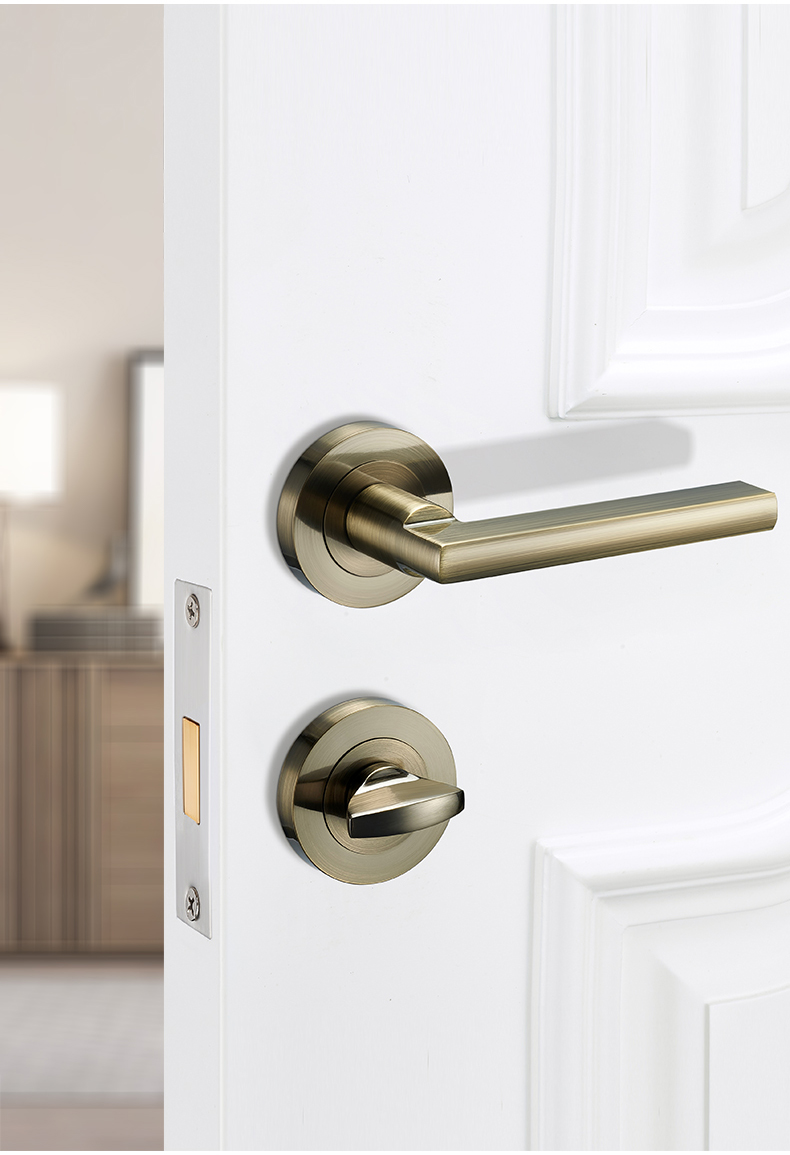 雷鸟隐形门锁单面锁暗锁室内卧室房间门锁背景墙门隐藏美式实木门双面