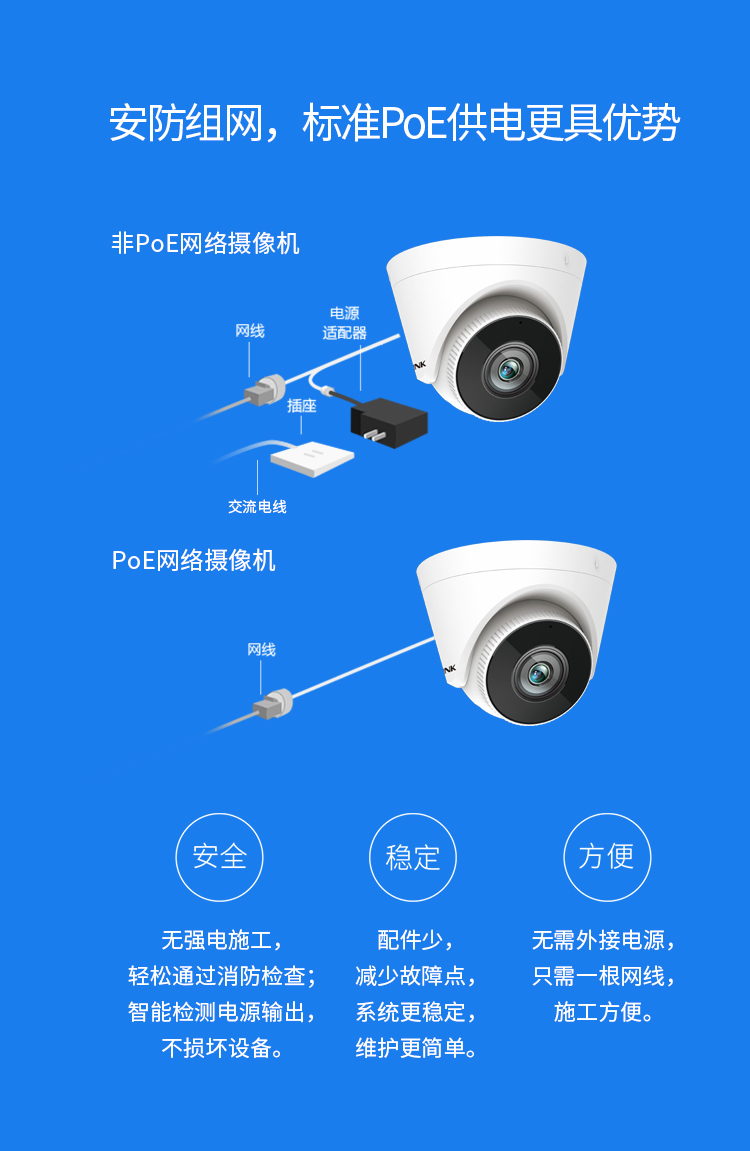 tp-link网络监控摄像头400万高清poe供电红外夜视室内家用商用手机