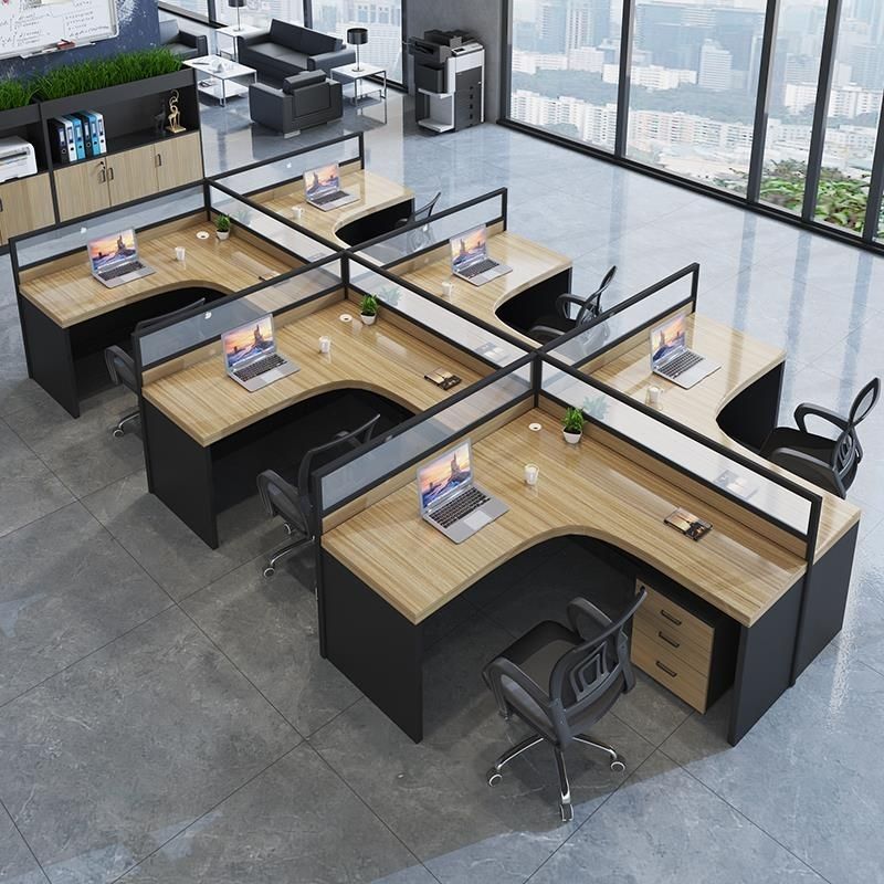 居筑职员办公桌椅组合电脑桌子简约现代办公家具屏风隔断卡座员工位桌