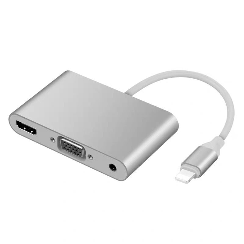 苹果手机iphone8转换器ipad投屏接电视lightning转vga转接头hdmi