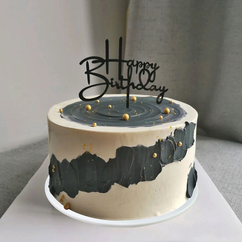 塑胶仿真生日蛋糕模型样品网红卡通水果皇冠新款假2021定制荧光黄图四