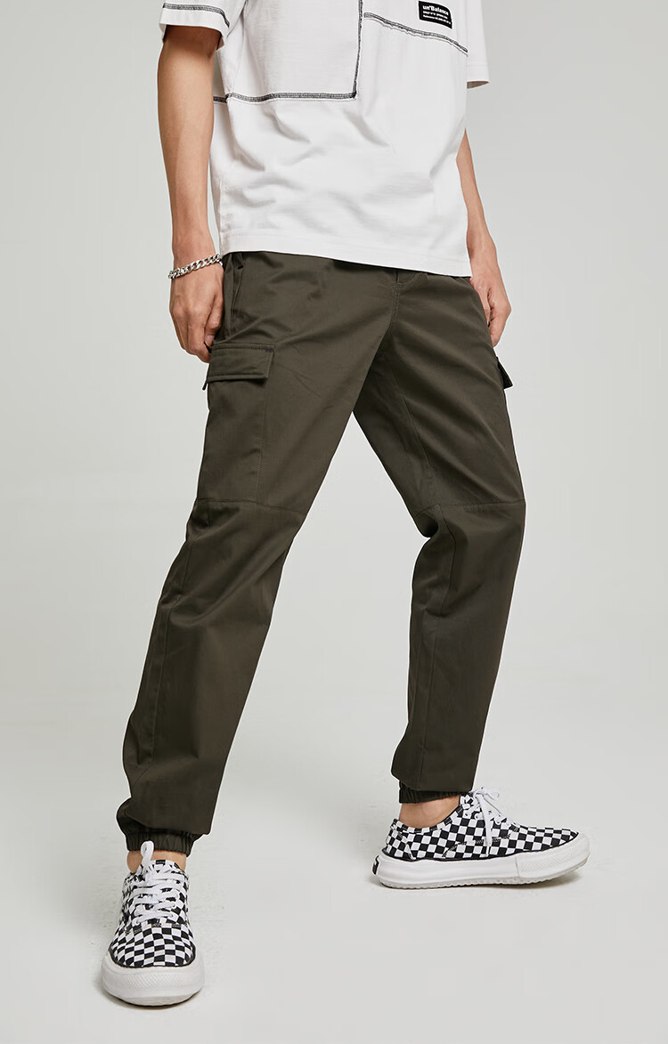 jackjones杰克琼斯秋潮男纯棉直筒机能束脚时尚工装裤221314009 e40