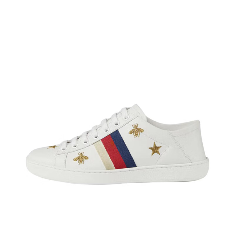 中检鉴定假一赔三 gucci古驰 女士ace系列蜜蜂星星图案小白鞋运动鞋
