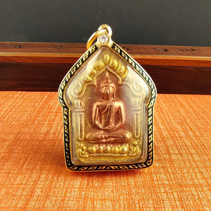 微韵 泰国佛牌 2558龙婆醒添 法皇鼎级坤平 人缘招财真牌 佛牌壳定制