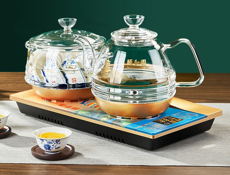 金灶h9颐和园联名全自动底部上水电热水壶玻璃烧水壶煮水壶电茶炉h9