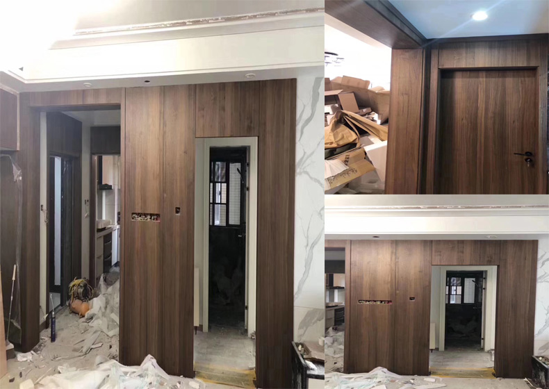 尊纳木饰面板免漆板黑胡桃墙板背景墙实木贴皮板材装饰板木纹板饰面板