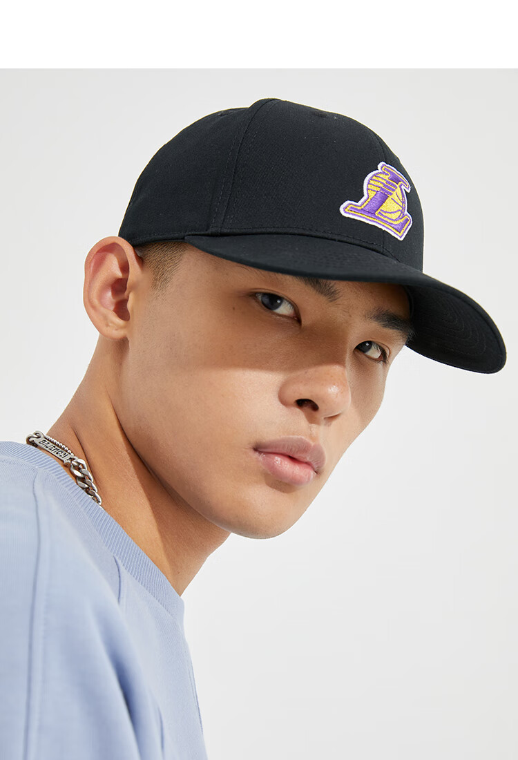 jackjones杰克琼斯秋nba联名湖人队刺绣休闲遮阳棒球帽