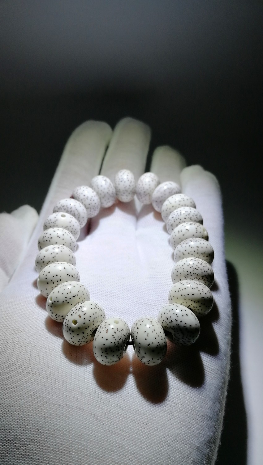 顶妃大星月菩提手串单圈海南料正月玄月天然顺白干磨月朗星稀男女佛珠