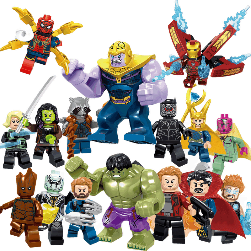 灭霸人仔小人偶全套系列男孩子拼装积木64009复仇者联盟416款人仔合集