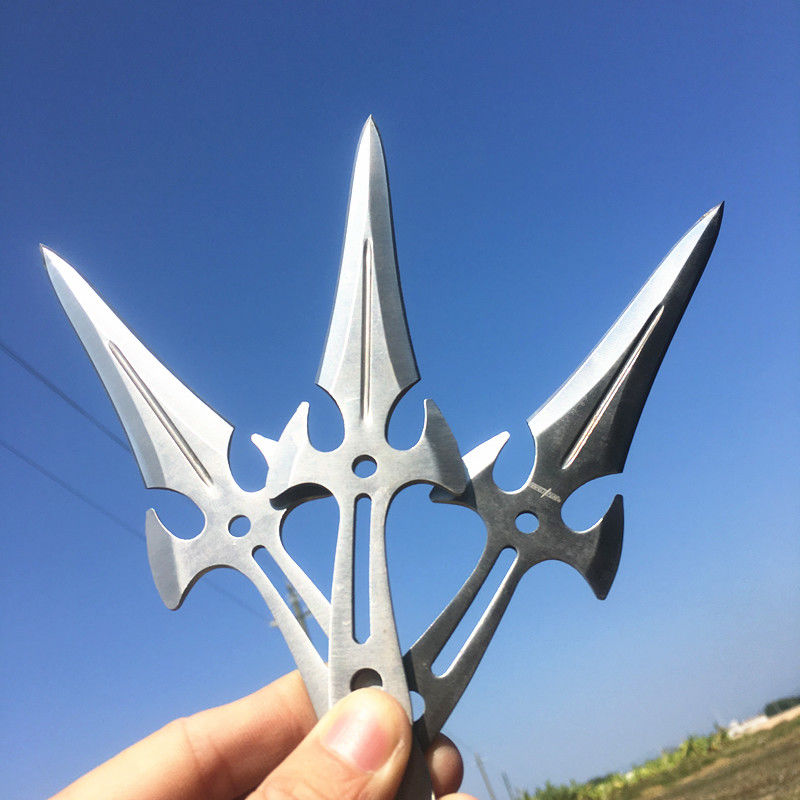 飞刀休闲飞镖唐门飞针飞刀忍者飞镖手里剑训练飞镖直飞旋飞 银魔-单把