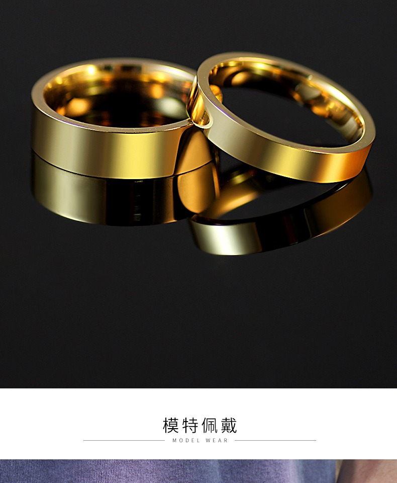 网红同款男士氚气戒指男潮单身戒嘻哈个性学生钛钢戒子ins风指环潮流