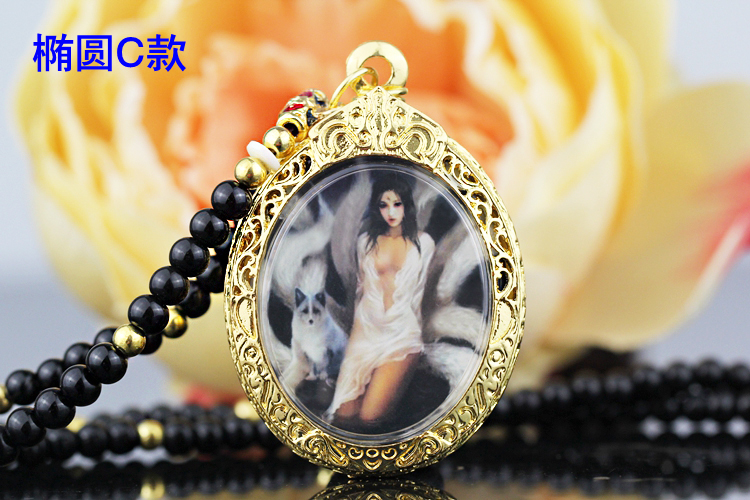 凌盛泰国佛牌九尾狐锁心佛牌古巴扁旺桃花九尾狐仙佛牌狐狸心锁七夕