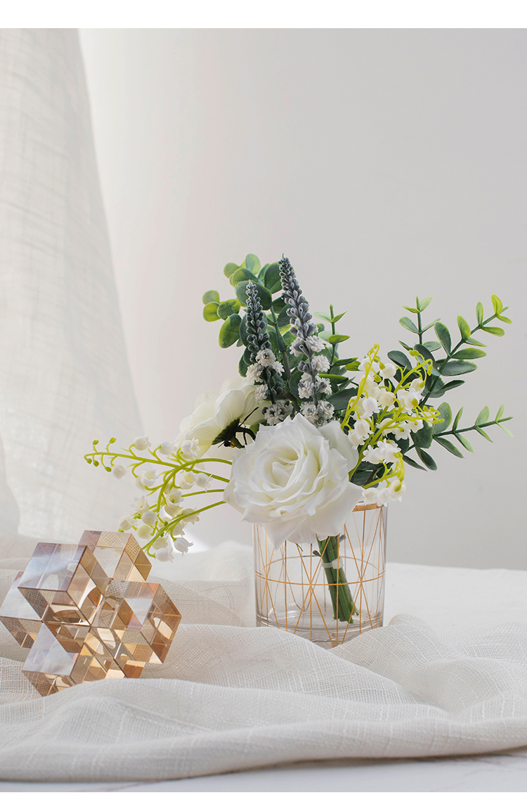 柏梵(bofan)北欧轻奢仿真花花束客厅花艺摆件假花干花现代餐桌花摆花