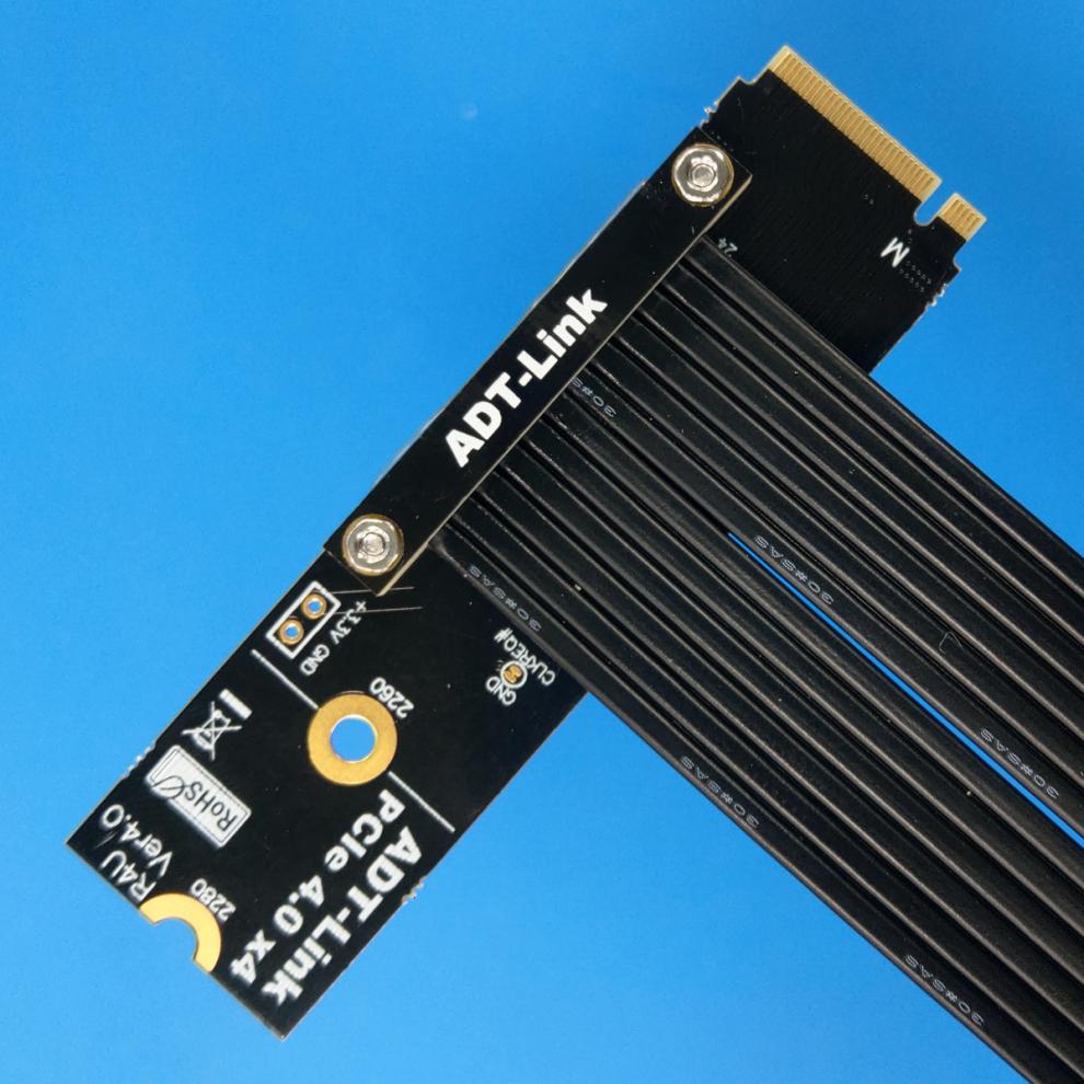 pciex16显卡延长转接线支持nvme固态硬盘接口pcie40x4全速adtr43ul40