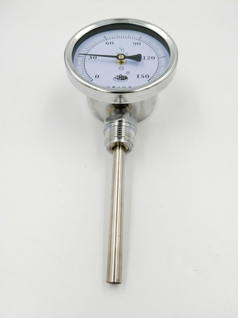 定制双金属温度计401轴向工业锅炉管道温度表411径向指针机械式插入式