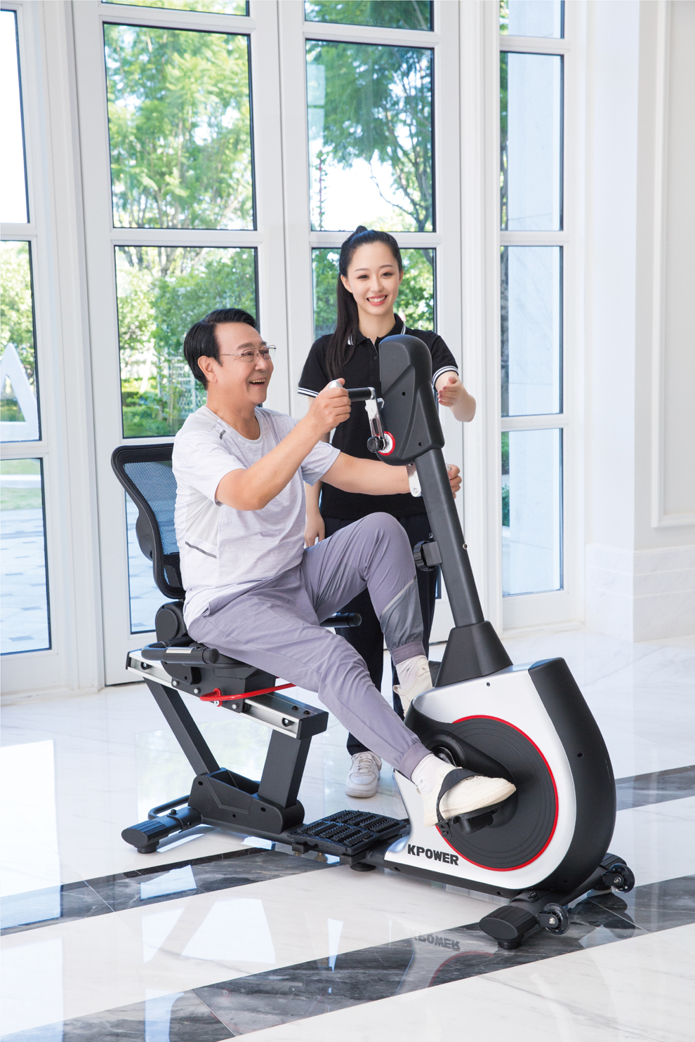 卧式健身车商用机中老年人上下肢训练器材偏瘫脚踏车室内健身器材家用