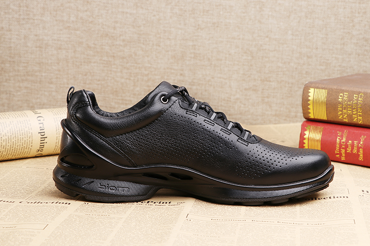 奥康春秋新品运动皮鞋男头层牛皮透气休闲鞋低帮系带软底跑步男鞋