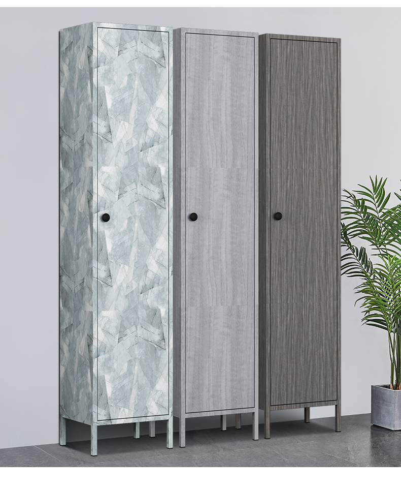 玻璃墙边角柜单门衣柜拐角转角置物柜角落储物柜夹缝柜收纳柜白色玻