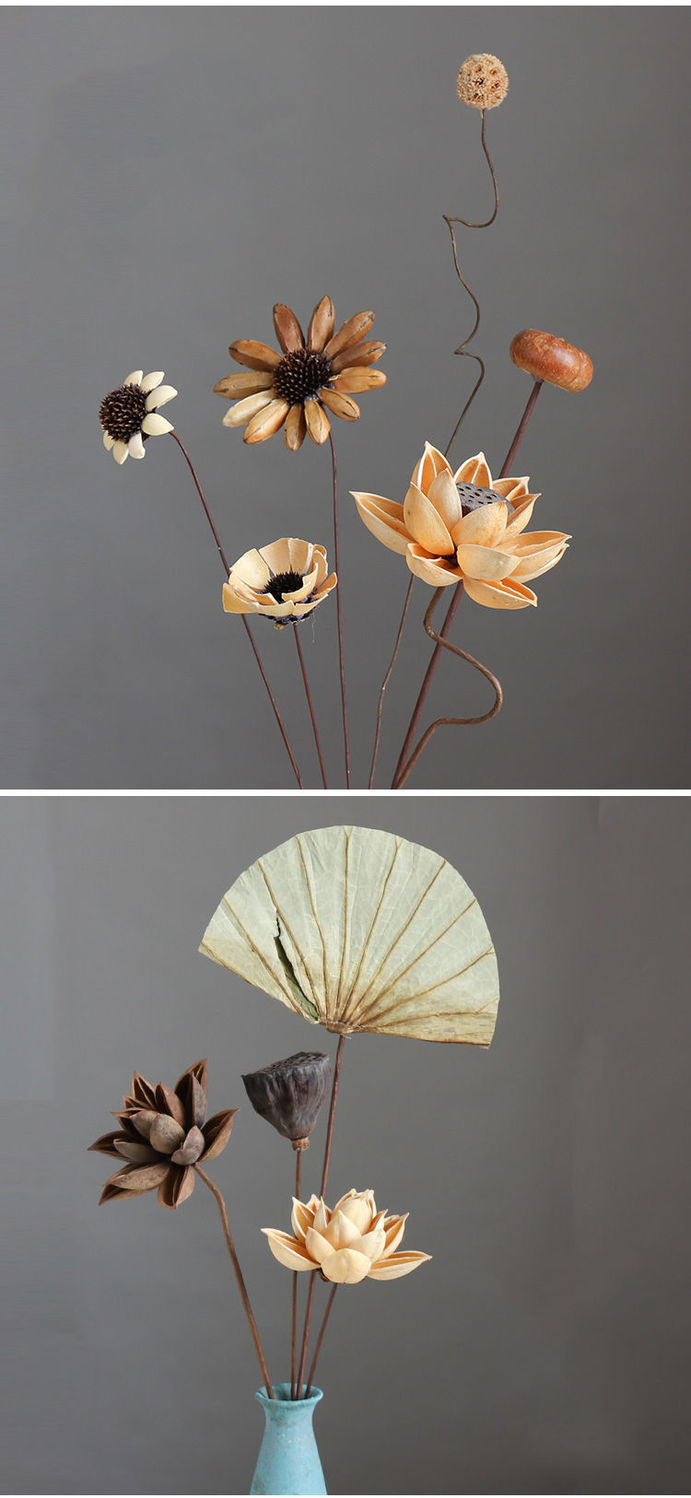 芊阙禅意干枝家居装饰摆件干花花束新中式软装摆设民宿干树枝花瓶插花