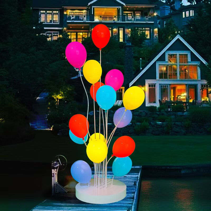 国庆节装饰商场橱窗婚庆美陈场景布置玻璃钢塑料仿真假气球大摆件