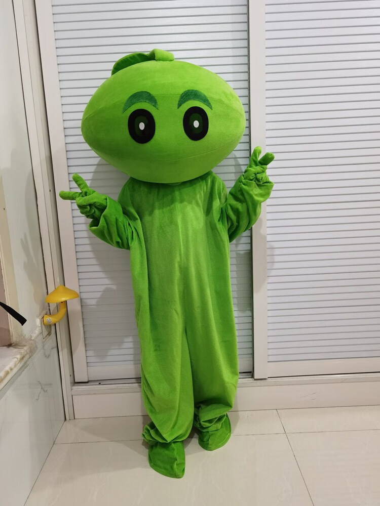 植物大战僵尸卡通人偶服 儿童万圣节cos玩偶装扮道具头套服饰 铁桶