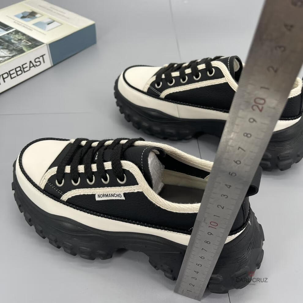 品牌欧洲站真皮厚底松糕鞋潮流街拍网红丑丑鞋女2022秋季新款休闲女鞋