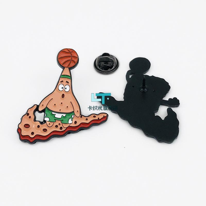 海绵宝宝派大星胸针恶搞趣味个性动漫徽章包包衣服配件 奔跑的派大星