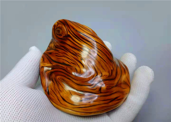 一北太行崖柏手把件瘤花把件陈化虎皮纹随形手把件毛料练手小料a37