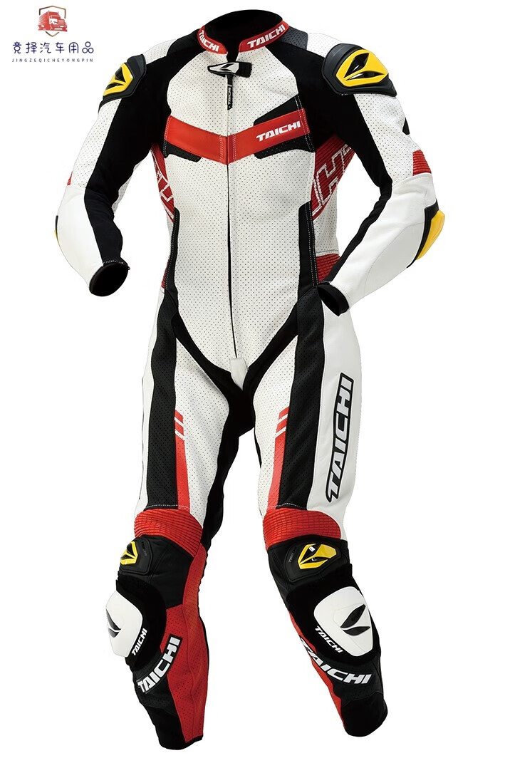 taichi连体骑行服taichi摩托车赛车服打孔透气连体皮衣机车竞技赛道