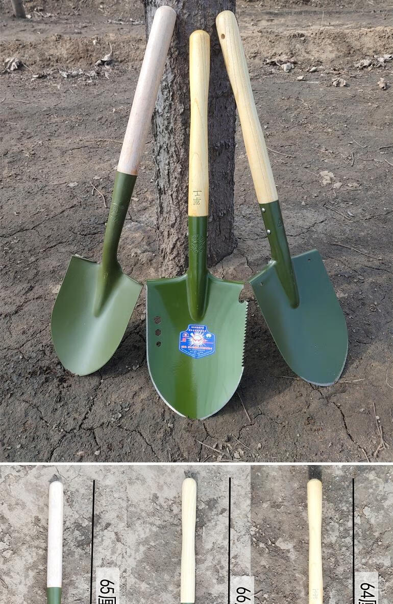 铲多功能工兵铲子家用户外兵工铲钓鱼专用铲 军桥绿色小平锹【图片