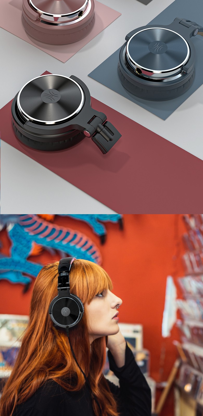 oneodio头戴式耳机音乐耳机专业录音监听耳机dj主播调音台录音棚