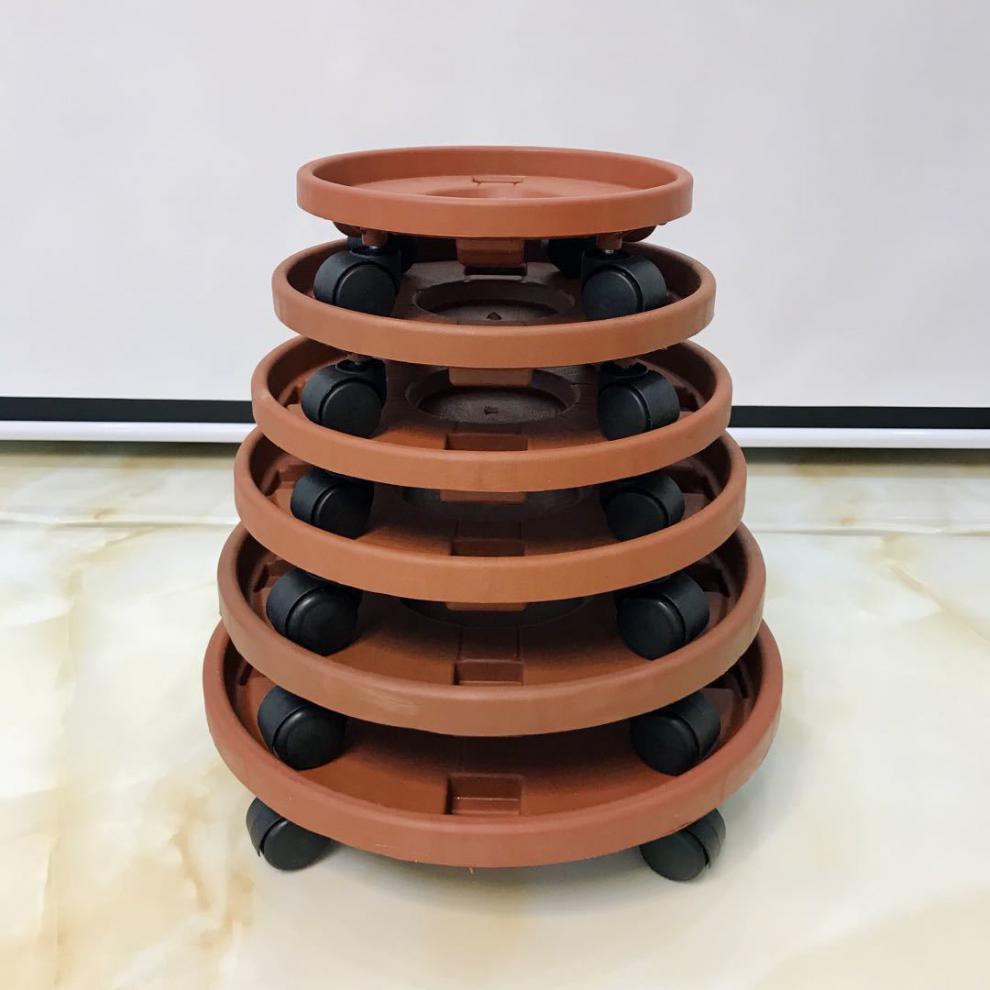 带轱辘花盆拖盘加厚移动花盆托盘滚轮树脂花盆架底座万向轮蓄水带轮