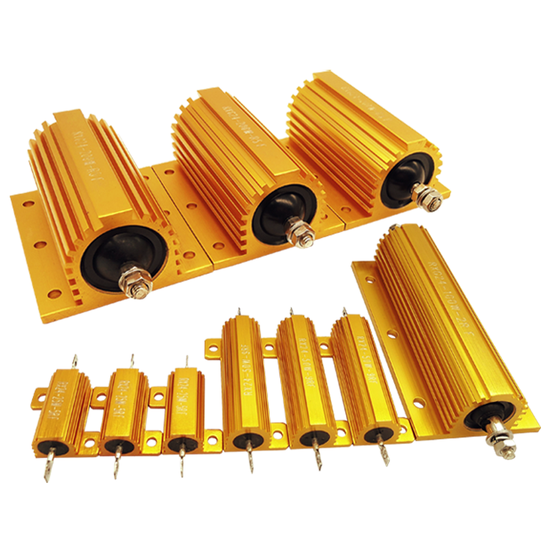 rxg24大功率黄铝壳电阻器限流预充电阻解码25w50w100w200w 高品质模压