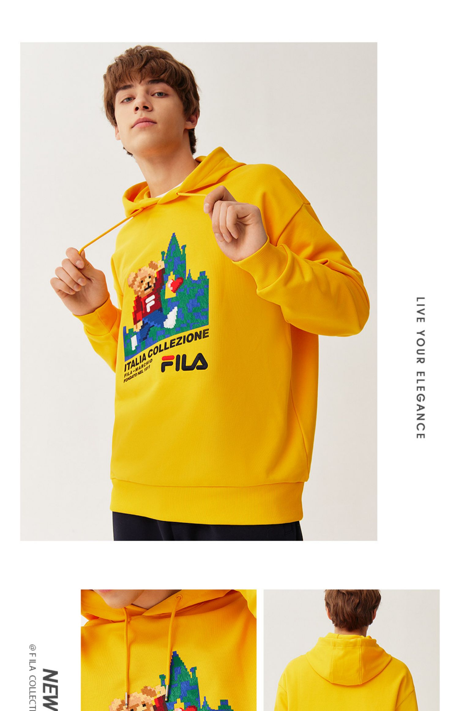 品牌: fila 商品名稱:fila 斐樂官方連帽衛衣男女同款2021春季新款