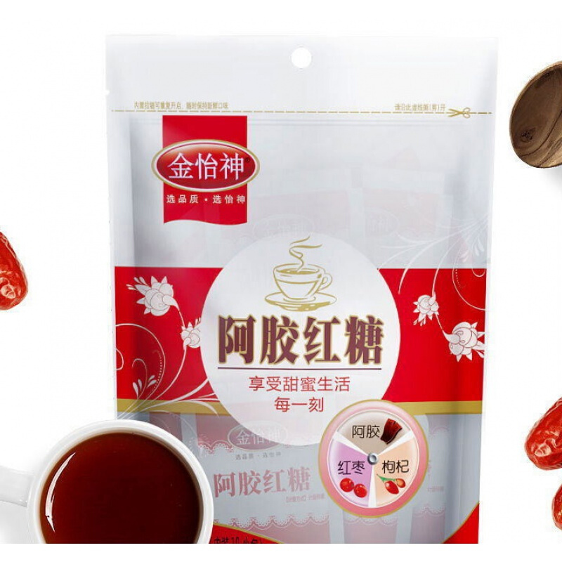 金怡神老姜红糖 200g 姜茶 红枣 枸杞 红糖姜茶老红糖小袋装 老姜1