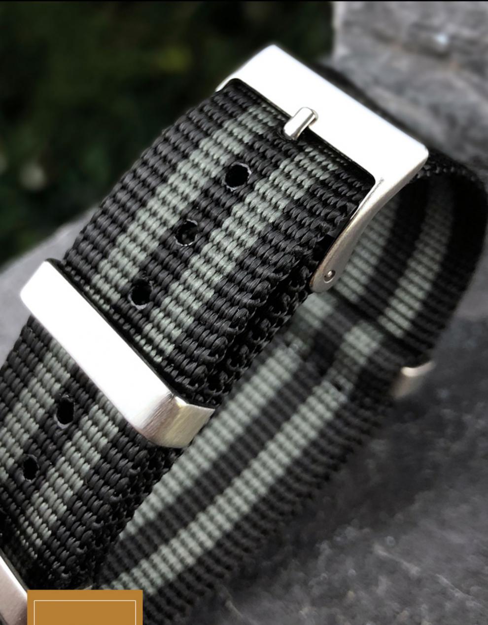 nato尼龙手表带适用欧米茄at150新海马300海洋宇宙碟飞欧米伽表带蓝色