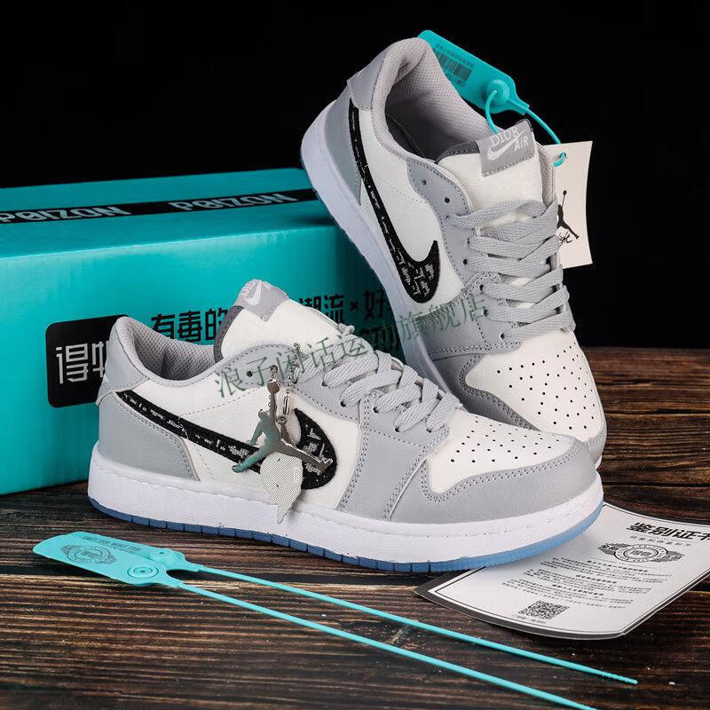 aj低帮-扎染蓝 (送毒包装 勾勾袜) 35 脚宽脚肥拍大一码【图片 价格