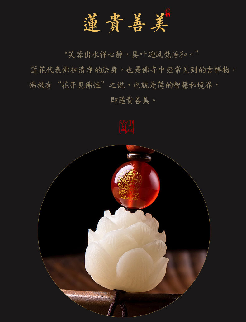 天然菩提雕刻莲花十二生肖本命佛钥匙扣男汽车钥匙挂件链女 本命佛款