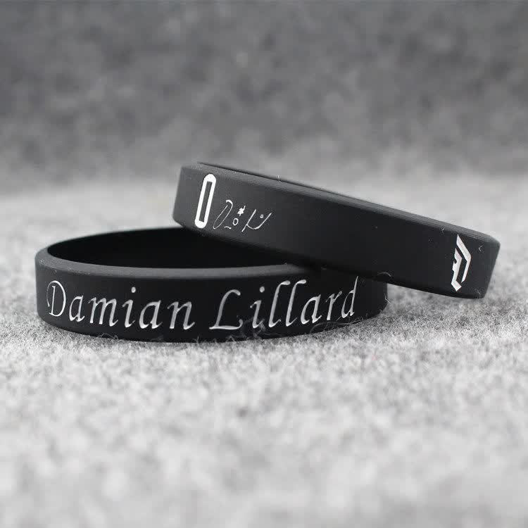 nba篮球手环开拓者利拉德球星签名同款硅胶手环加厚夜光情侣饰品